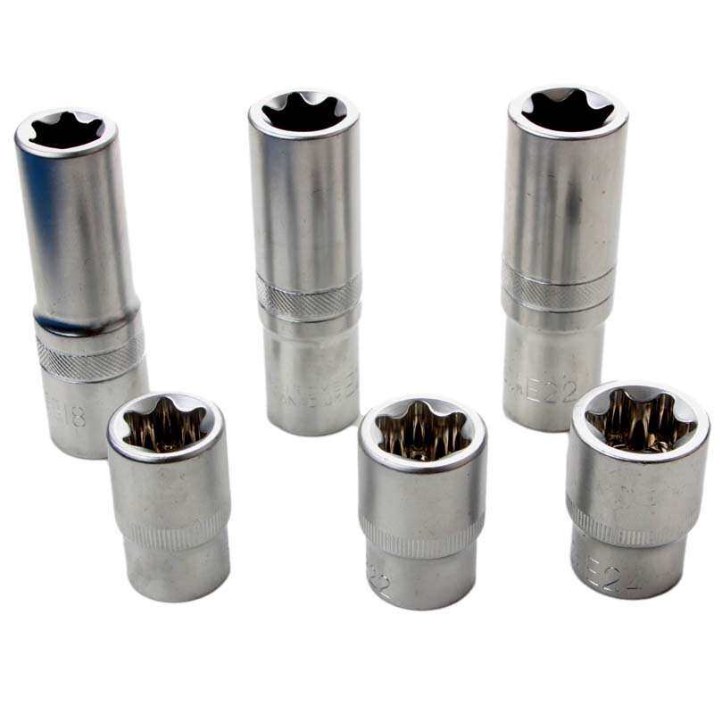 加长E型套筒19件1/2大飞花六角套筒扳手工具组合套装 梅花6角套筒