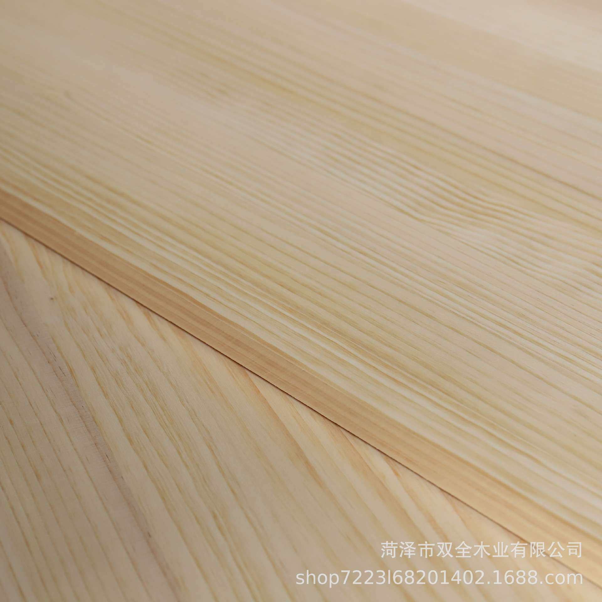 8-29mm厚樟子松直拼板家具板木工板实木集成材双面无节直纹松木板