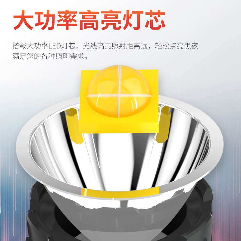 跨境防爆LED强光探照灯户外防水应急带COB侧灯警示灯多功能手提灯