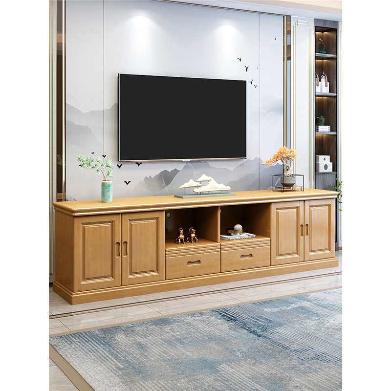 组合实木电视柜客厅1.6米1.8米两米矮柜地柜收纳储物柜加高收纳