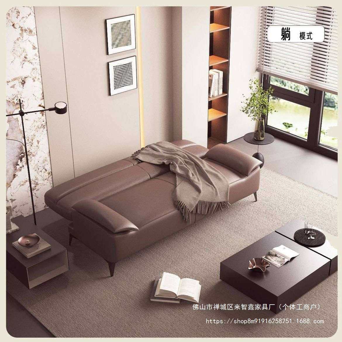 猫爪皮沙发沙发床一体两用折叠客厅出租屋现代简约公寓小户型其他