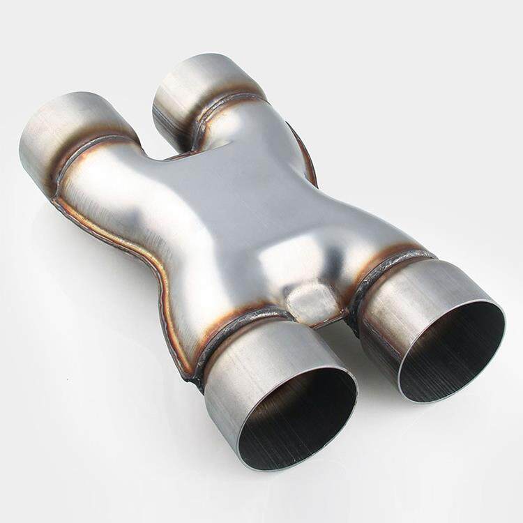 排气管三通Y型接管消声器四通X型转接头不锈钢焊套筒变径焊接管件