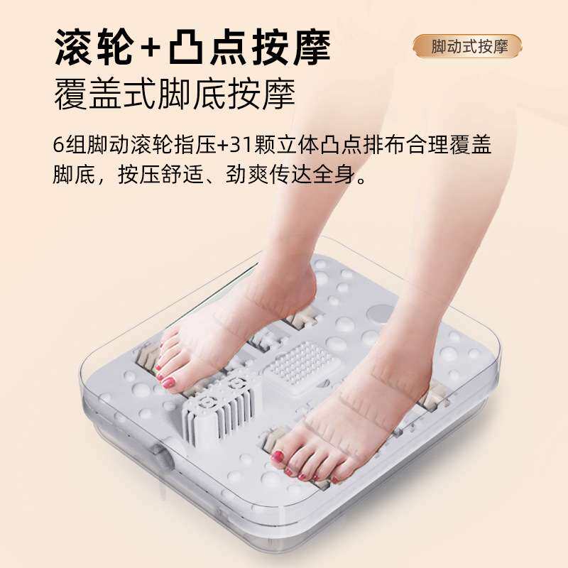 金正折叠足浴盆泡脚桶气泡冲浪家用按摩洗脚盆电动恒温加热足浴器