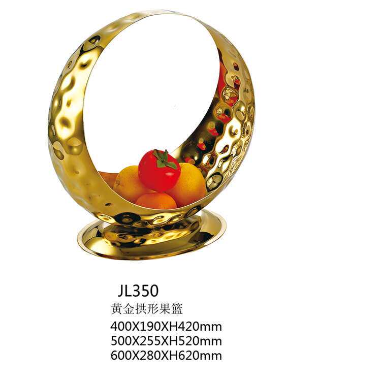 不锈钢金色水果蓝酒店自助餐j刺身盘西餐厅装饰展示盘架