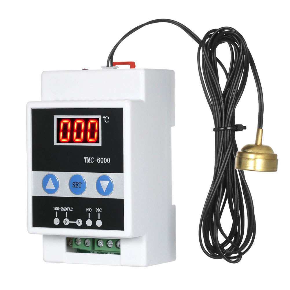 TMC-6000 110-240V导轨温度调节器数字温度控制器恒温器制冷