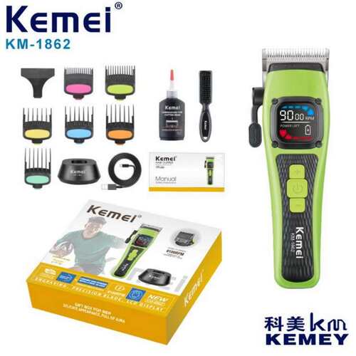 科美/KEMEIKM-1862跨境高转速雕刻剪发廊专业理发剪数显理发器家