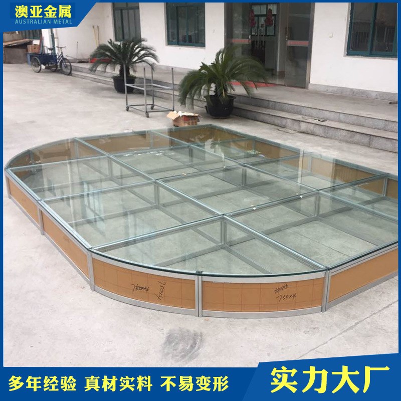 铝合金玻璃T台酒店婚庆演出汽车车展展台X走秀模特站台