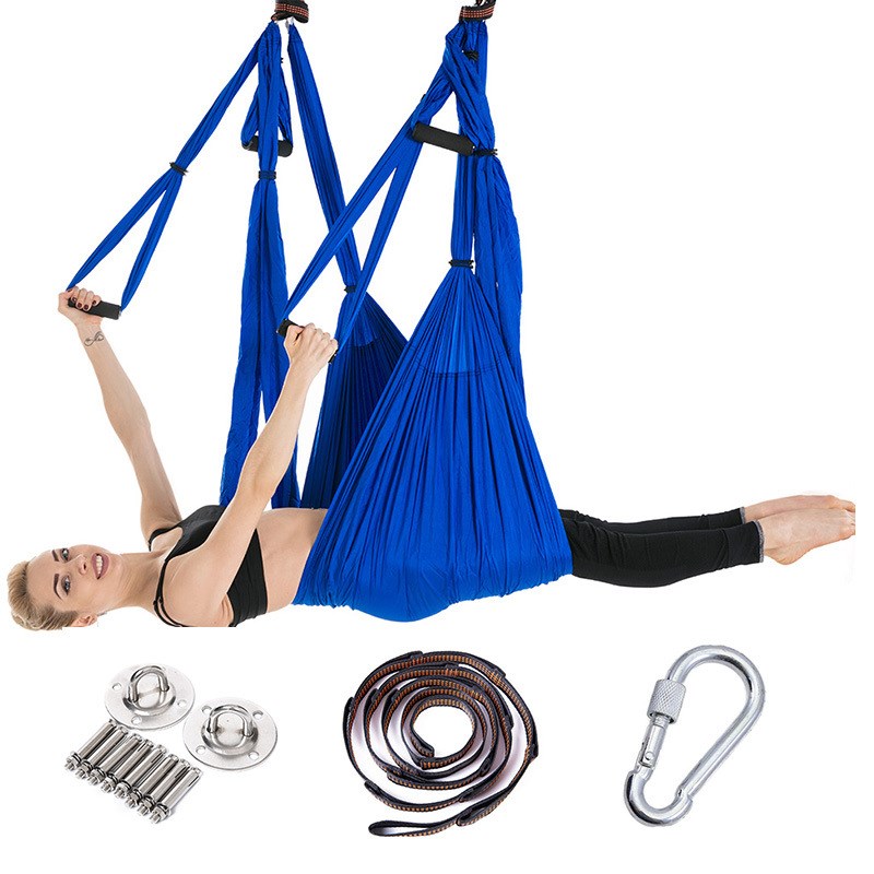 供应空中瑜伽吊床倒立反q转YOGA HAMMOCK配吊盘和延长带全套