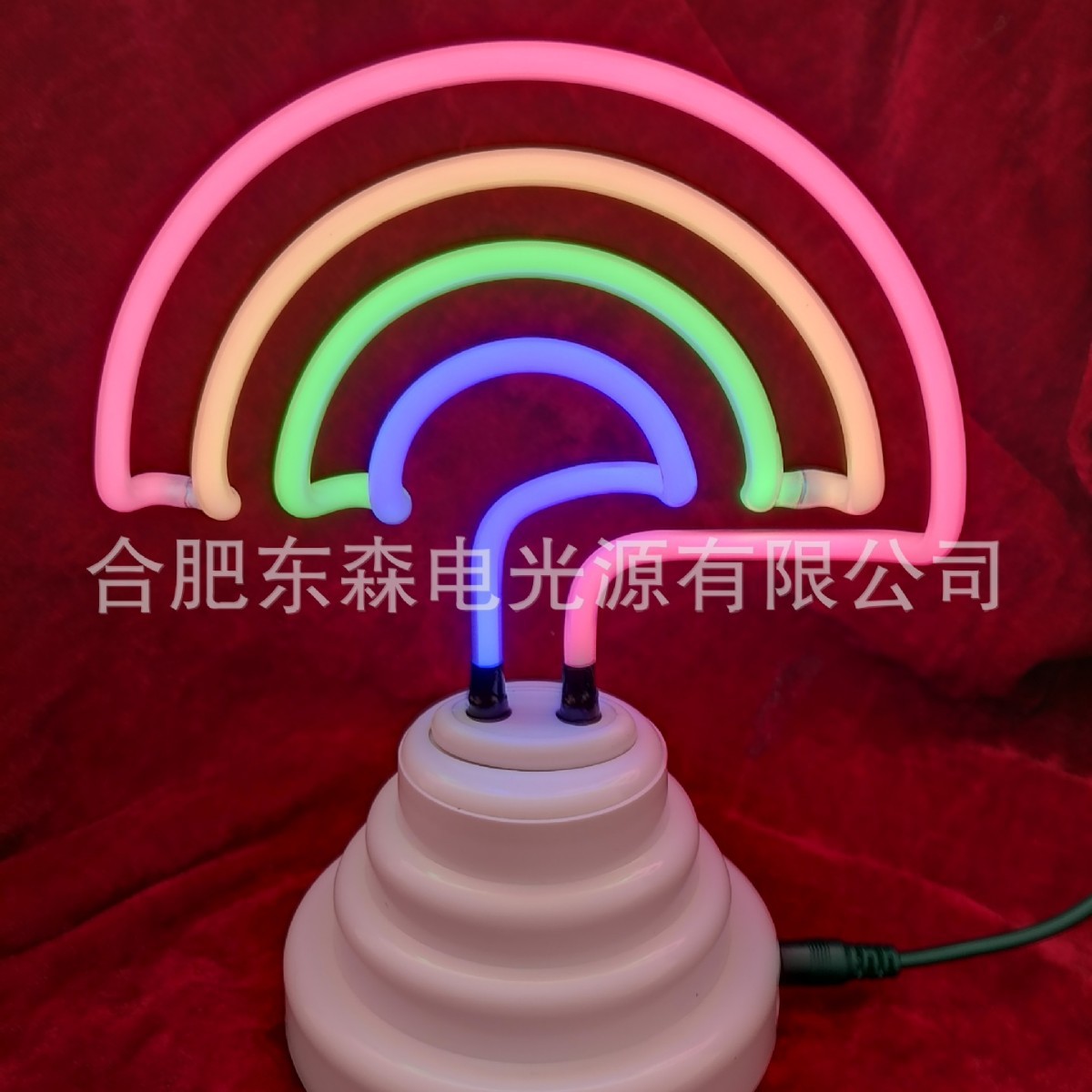 供应小号彩虹 火烈鸟 仙人掌 玻璃霓虹灯 USB复古霓虹灯