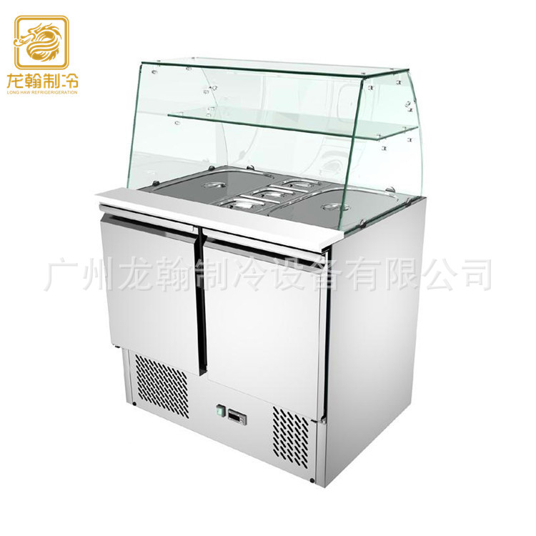广州厂家直销不锈钢冷藏冷冻沙拉披萨工作台商用厨房奶茶店设备