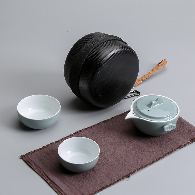 旅行茶具套装单人便携包中式快客杯一壶二三杯户外简易旅游泡茶壶
