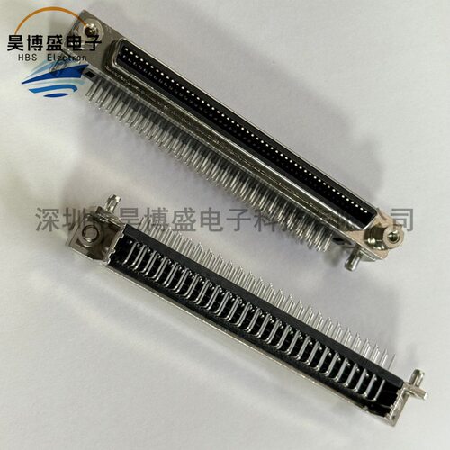 DX10BM-100S(50) Hirose SCSI 100P槽式 弯母 90度 银脚 现货供应