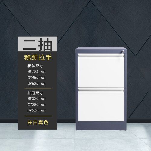 卡箱档案柜挂捞快劳二三r四斗办公文件柜抽屉式铁皮资料储物柜矮