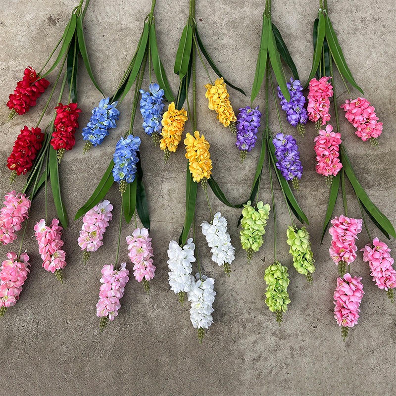 仿真花3头风信子飞燕假花摆设客厅餐桌摆花装饰花卉花瓶花艺摆件