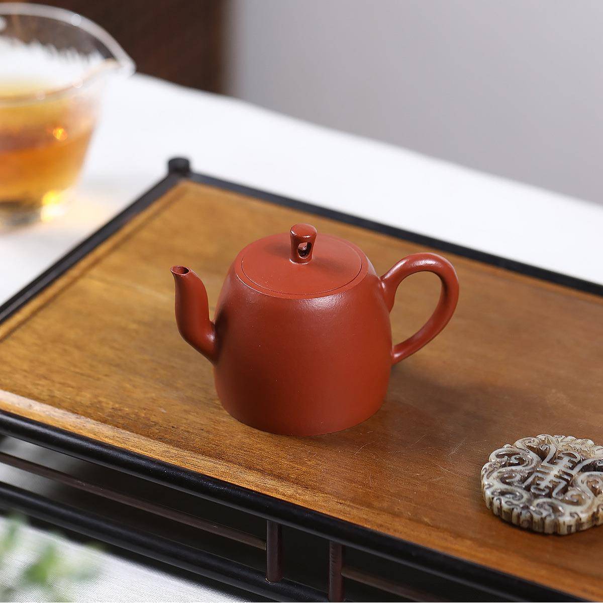 正宗宜兴紫砂壶功夫泡茶小品小煤窑朱泥茶具 120cc 名家半手工壶