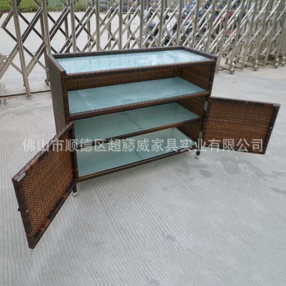 厂家直销藤编柜子藤艺家具酒店藤艺品户外藤制藤编家具茶水柜茶柜