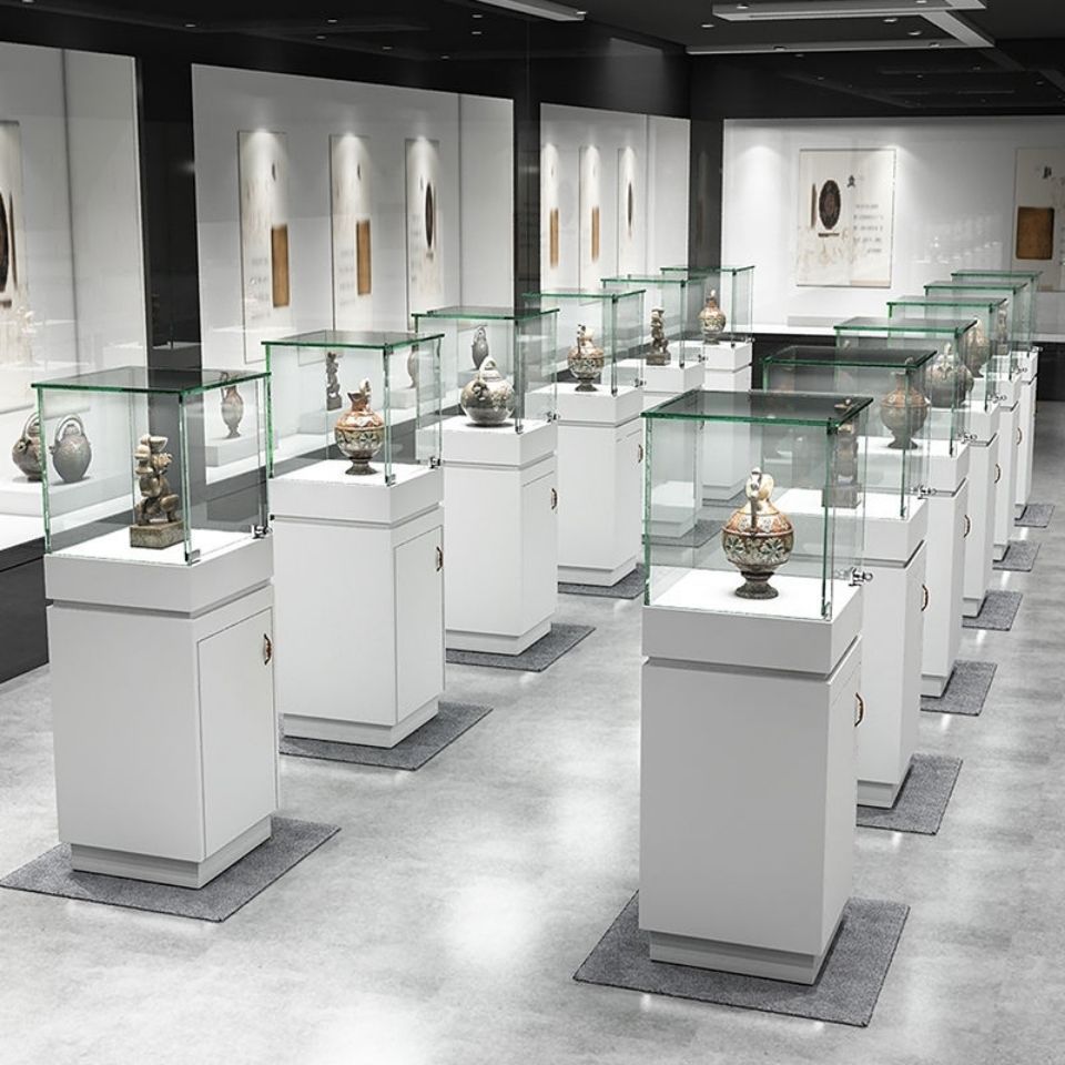 模型展示柜透明玻璃柜台珠宝玉器展览展示博物馆客厅陈列柜古董柜