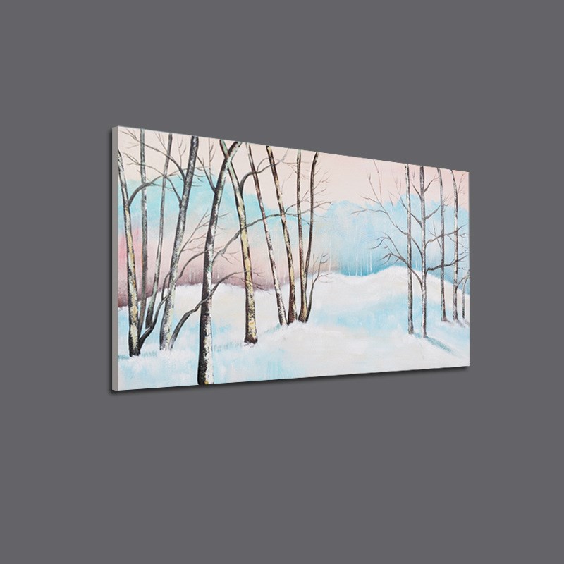 现代风景油画客厅手绘装饰画高档玄关有框画简约家居X卧室床头挂