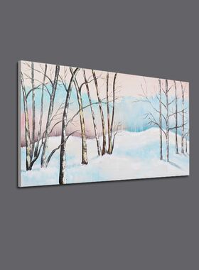 现代风景油画客厅手绘装饰画高档玄关有框画简约家居X卧室床头挂