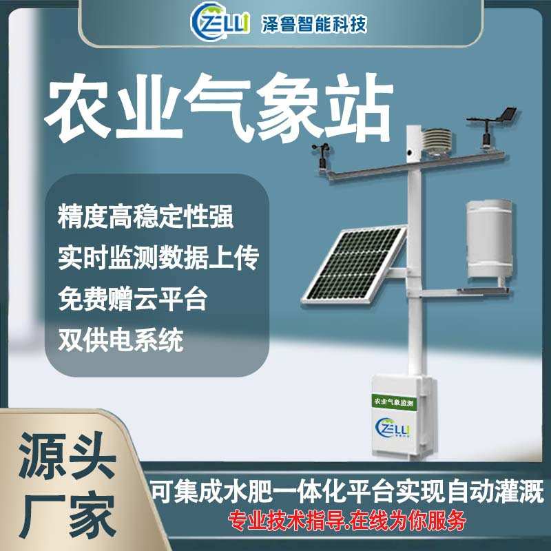 土壤温湿度雨量自动监测站小型光伏大棚田间校园温室外农业气象站