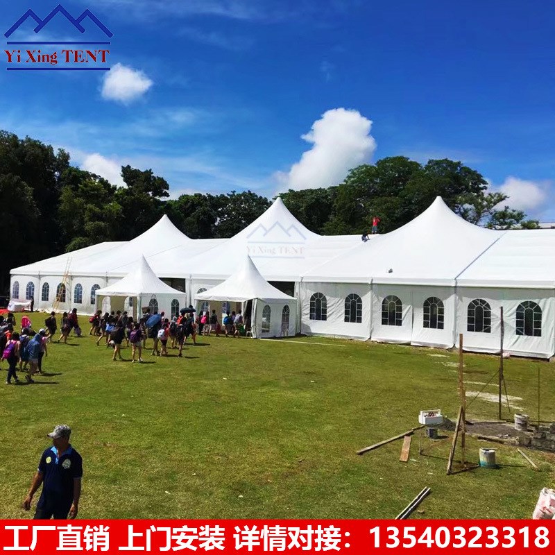 篷房供应欧式尖i顶组合婚庆篷房庆典活动装配式大棚铝合金结构