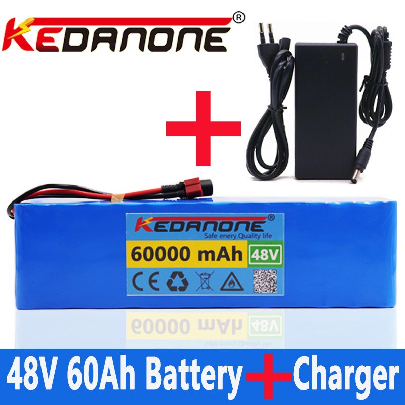 48V 60Ah  13S3P 锂离子电池组 54.6v 电动自行车带 XBMS+充电器