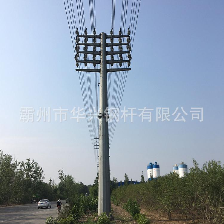 直线电力钢杆 10KV输电钢管杆 线路钢制电线杆 钢管塔批发