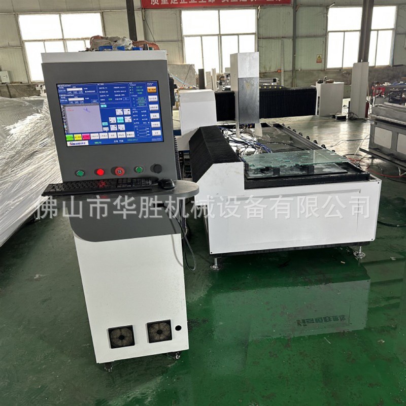玻璃磨边机铣型机智能镜加工设备数控钻J孔开槽挖洞挖钻铣磨一体