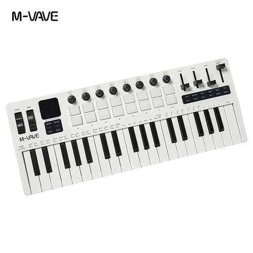 外贸新款热销 37键MIDI键盘合成器移动便携制作电音编曲可充电