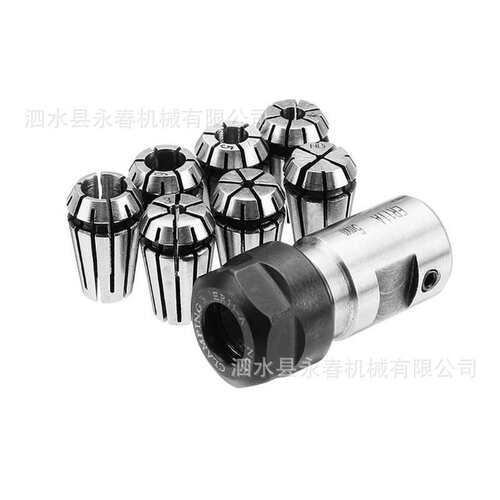 8件套 ER11A 5mm 电机内径延长杆+7X 1mm - 7mm ER11 铣夹头