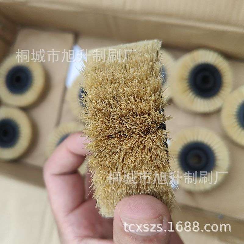 工业毛刷轮小型猪鬃播种机毛刷辊轮圆柱形筒刷定型机专用除尘轮刷