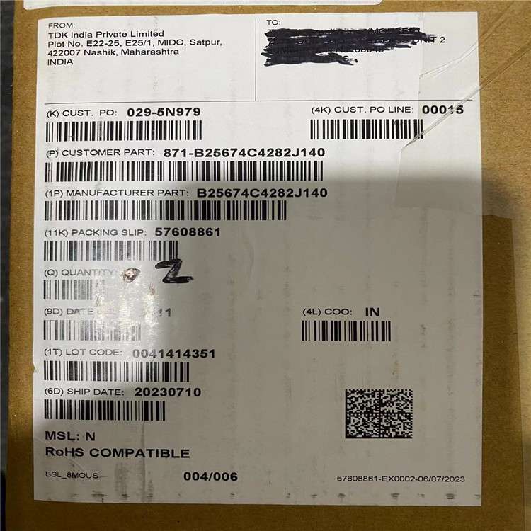 B25674C4282J140 MKK440-D-28.1-03 3x154uf 440VAC EPCOS电容