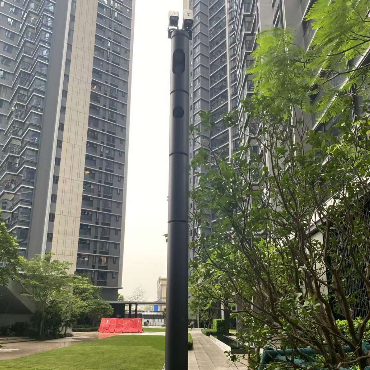 多功能庭院灯监控立杆可360度旋转地产园林道路灯现代简约庭院灯