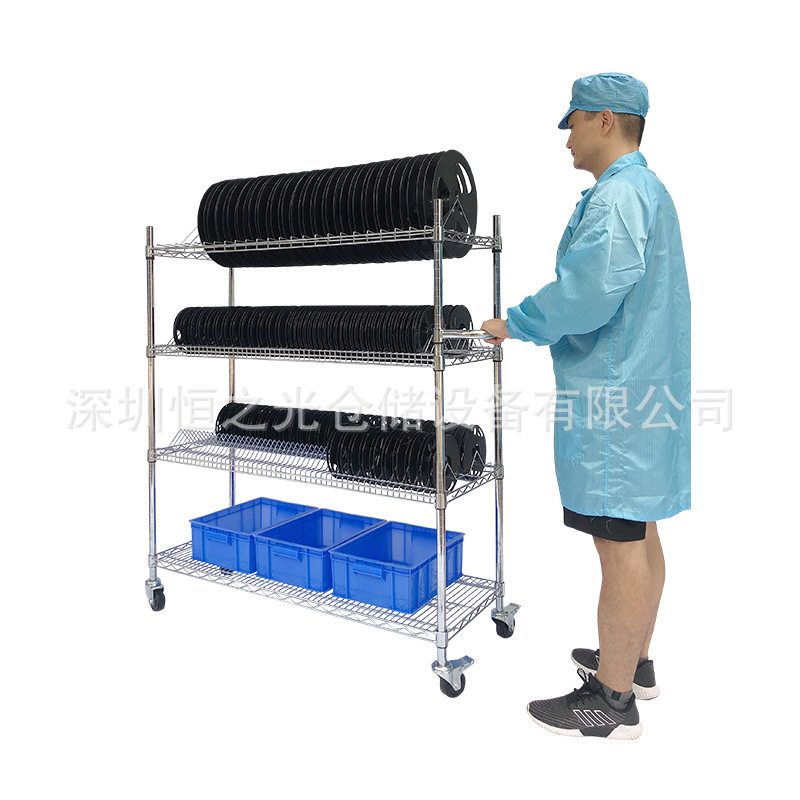 smt物料架料架金属电阻电容料盘车周转货架模具架承重型钢制