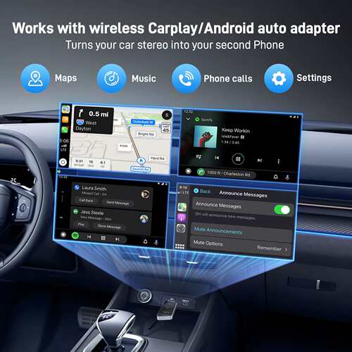 跨境原车有线转无线carplay安卓Auto盒子车载互连智能aibox转接器