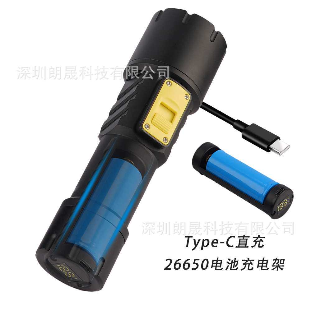 跨境新品XHP160强光潜水灯 磁控开关水陆两用 定焦大功率潜水手电