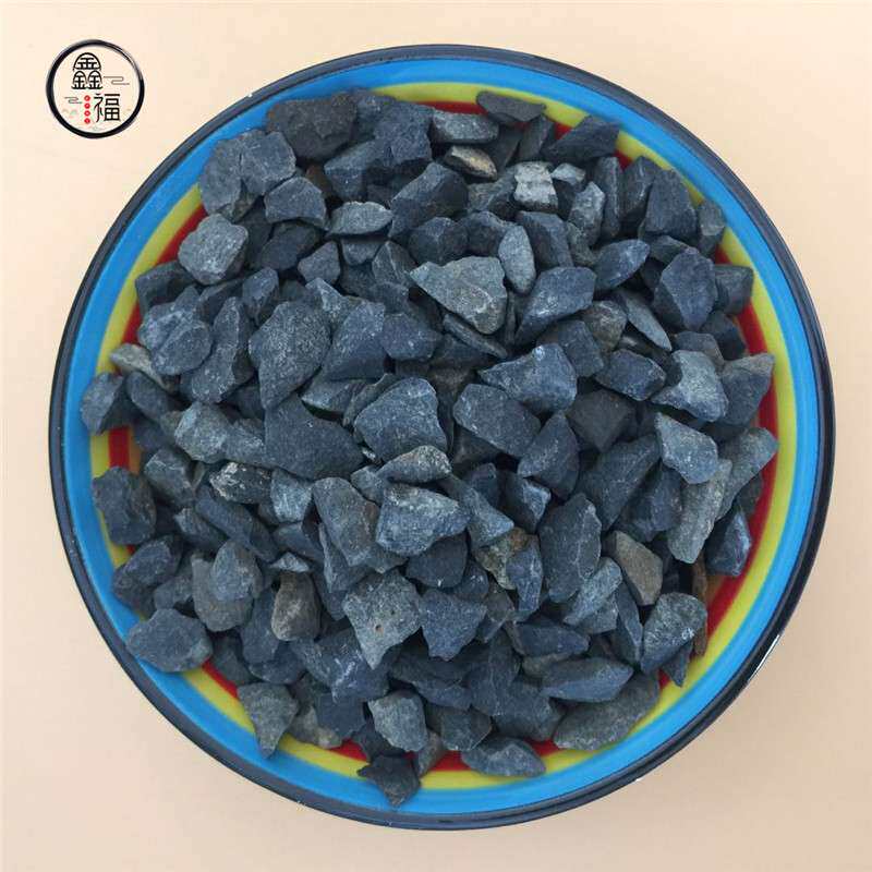 天然碎石鱼缸石花盆造景装饰原石黑曜石水洗黑石子庭院地面铺路