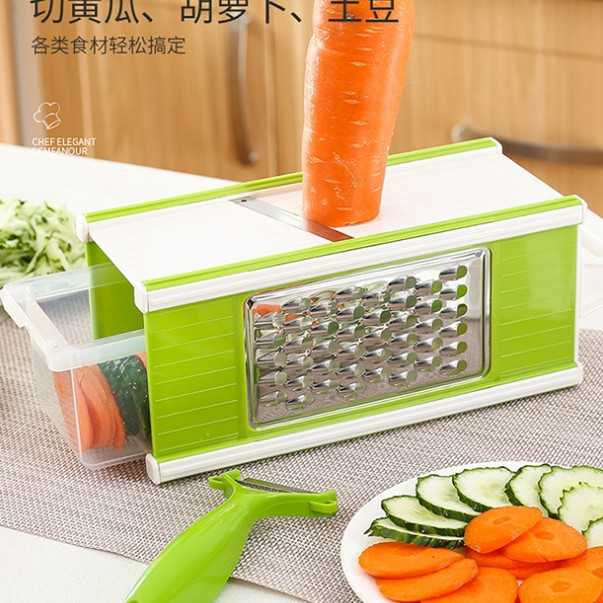 现货五合一刨丝器多功能切菜器厨食物收纳盒