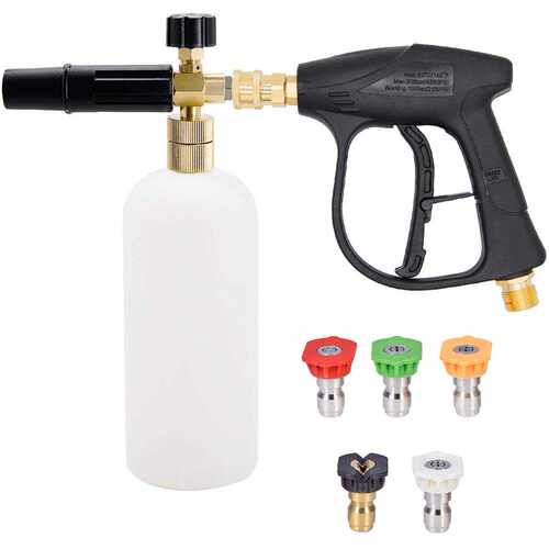 压力清洗枪 汽车清洗泡沫枪   泡沫洗车枪  带压力垫圈喷嘴喷射枪
