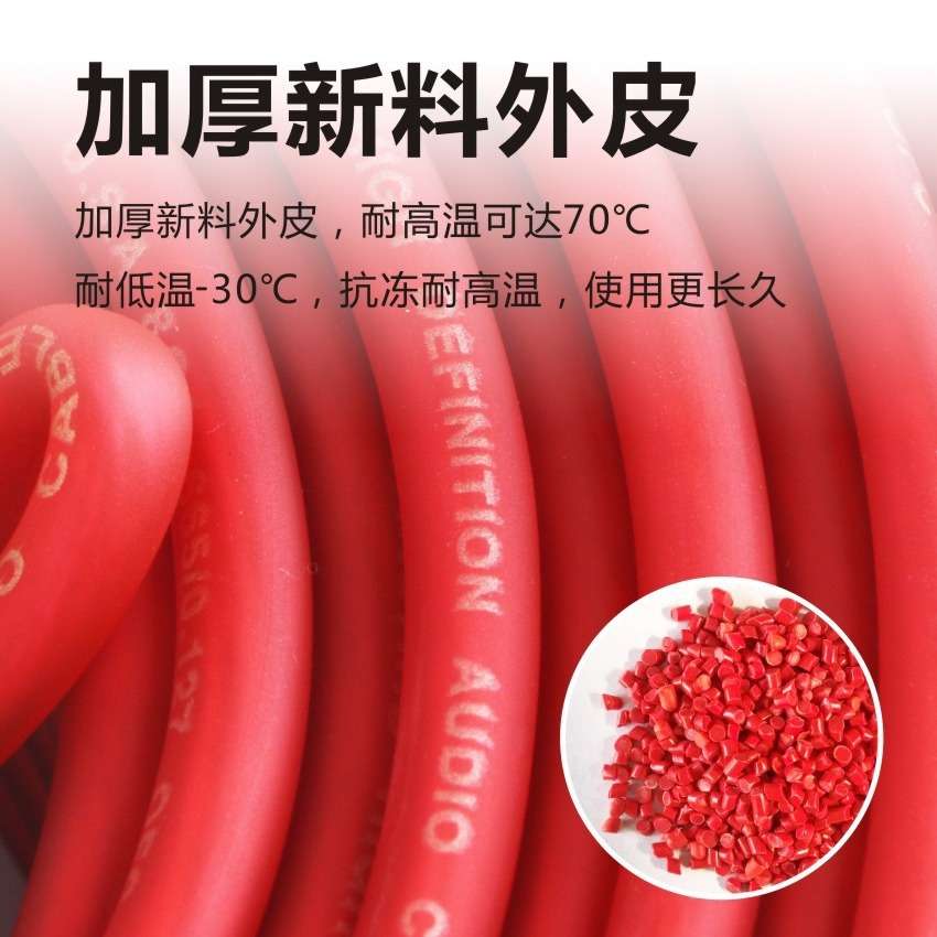 汽车音响4号线纯铜车载低音炮改装线4GA