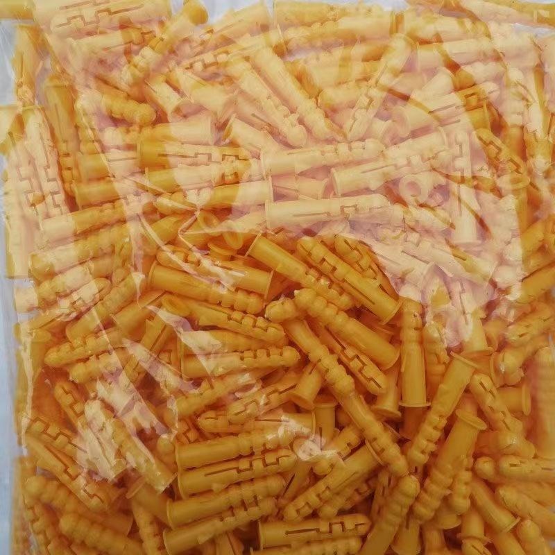 6个膨胀管国标小黄鱼尼龙塑D膨胀管M8 塑料膨胀螺丝管