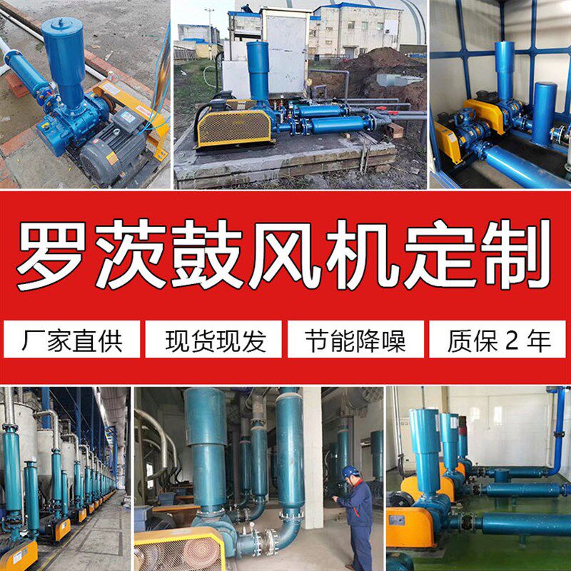 定制三叶罗茨鼓风k机 造纸脱水3kw污水处理曝气 罗茨风机维修