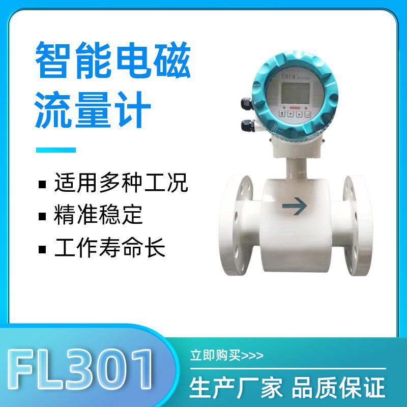 定制冠科智能电磁流量计DN100 防腐分体一体式管道液体污水流量计