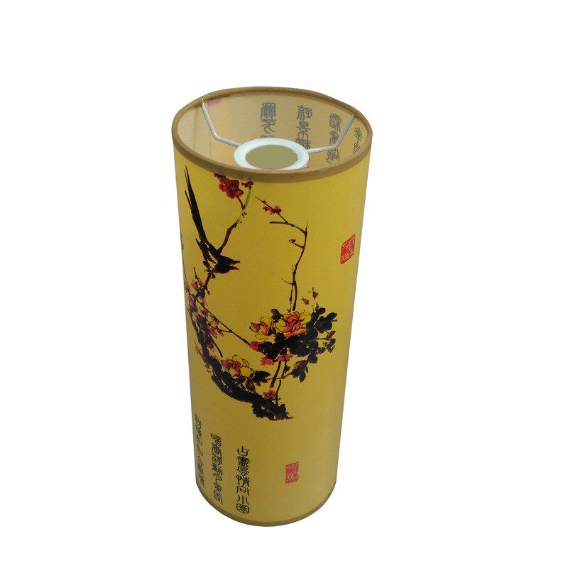 直筒吊灯罩卧室床头台灯壁灯罩布艺印花灯具配件灯壳灯罩