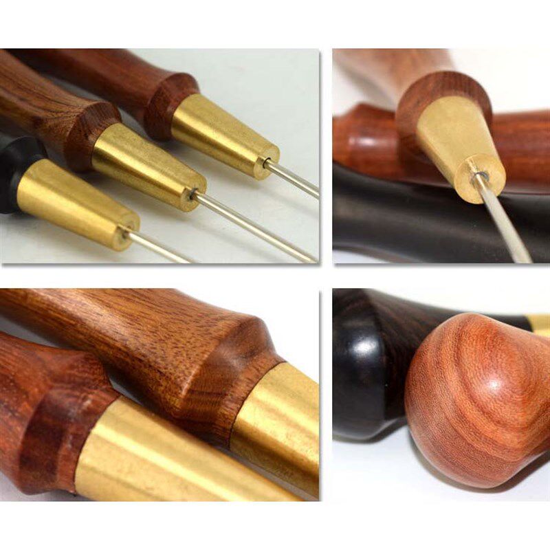 手缝针钩针檀木手工竹柄全套塑料柄工L具手工工具拆线器锥子