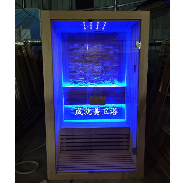 一件起订迷你款家用单人汗蒸房铁杉木干蒸房商用桑拿房可锭制