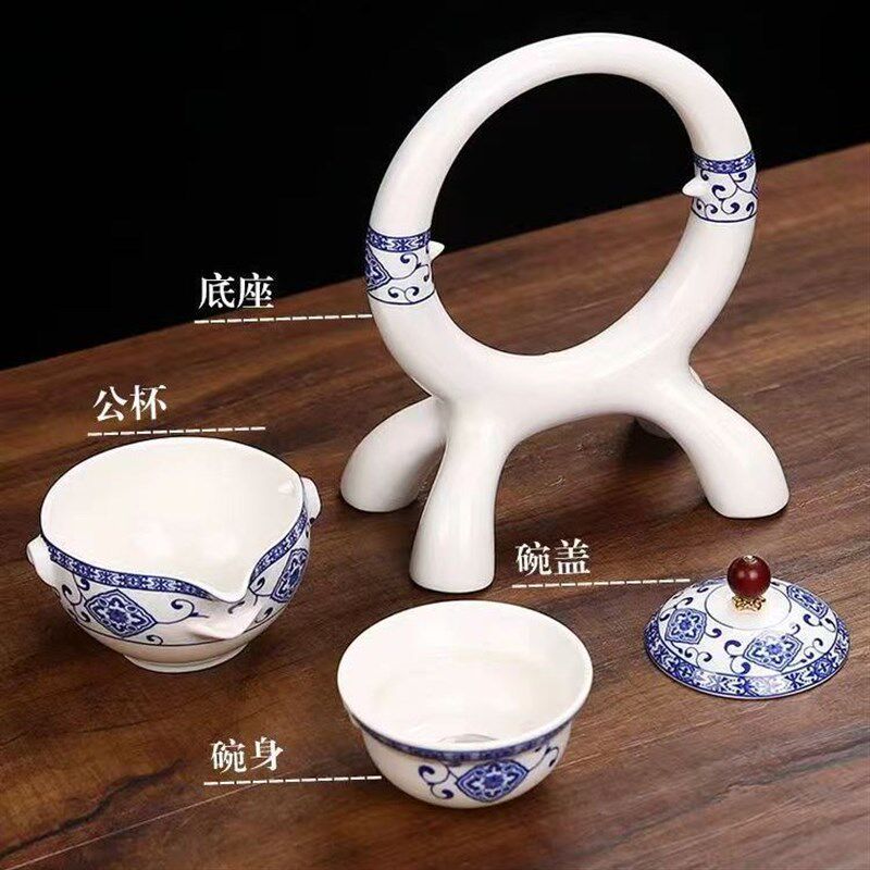 功夫陶瓷茶具懒人套装办公室半自动茶壶茶杯家用逍遥冲泡茶器整套