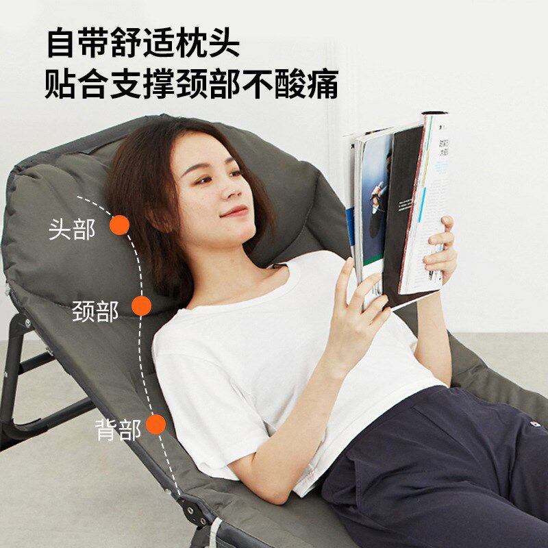 午休折叠床床垫一体单人神器简易便携办J公室午睡行军床多功能躺