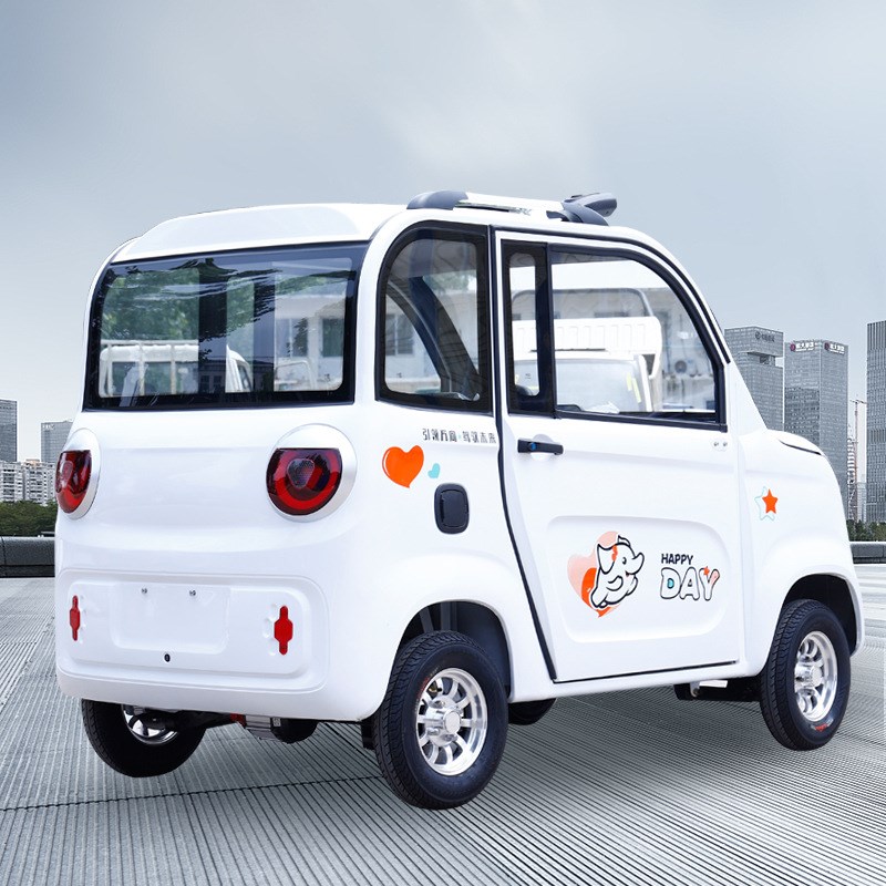 苏客电动双开门小型拉人轿车 低速家用接送孩子全封闭电车直