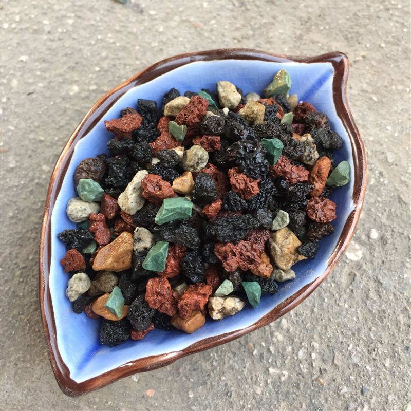 供应 多肉栽培介质用 彩虹石 园K艺铺面用多彩石量大价忧